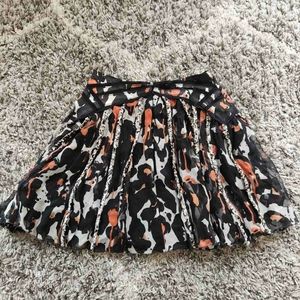 Zac Posen 100% Silk Pleated Skirt